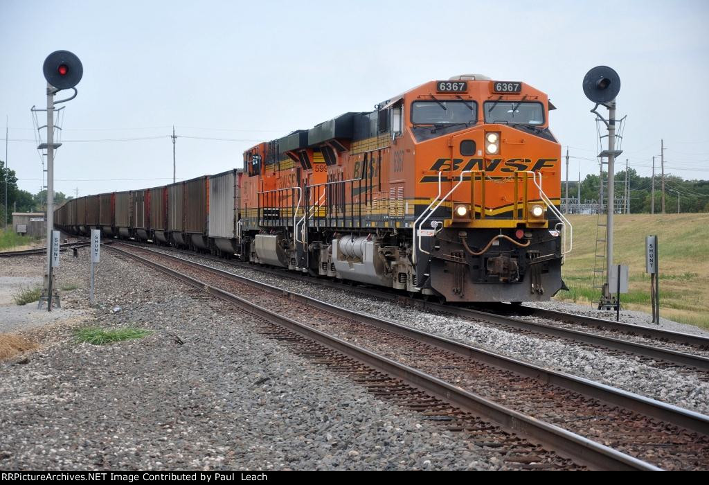 Empty coal train eases into the siding